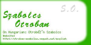 szabolcs otroban business card